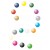 16 verschillende gekleurde ballen +500,00