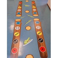 Krokodillenset - vloerstickers.
