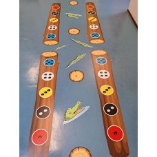 Krokodillenset - vloerstickers.
