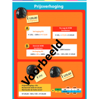 Prijsverhoging - helm - poster