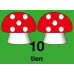 Tellen 1 - 10 paddenstoelen poster.