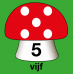 Hinkelbaan 1 - 10 paddenstoelen - vloerstickers.