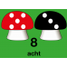 Hinkelbaan 1 - 10 paddenstoelen - vloerstickers.