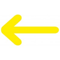 Gele pijlen - vloerstickers.