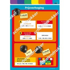 Prijsverhoging - helm - poster