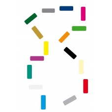 Gekleurde rechthoeken - vloerstickers.