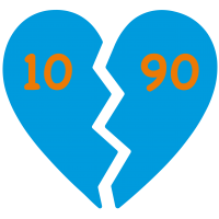 Beweegbaan verliefde harten 100 - vloerstickers.