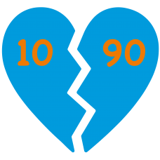 Beweegbaan verliefde harten 100 - vloerstickers.