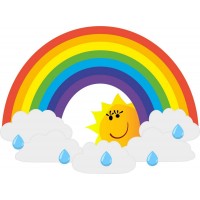 Regenboog - muurstickers.