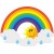 Regenboog, zon en 5 druppels ( = 7 vloerstickers) +65,00